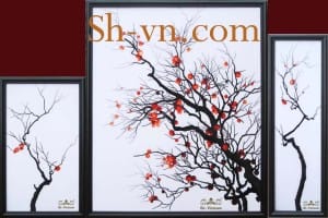 牡丹花刺绣=桃子　64＝SHVN 2064 - 90cm x 120cm